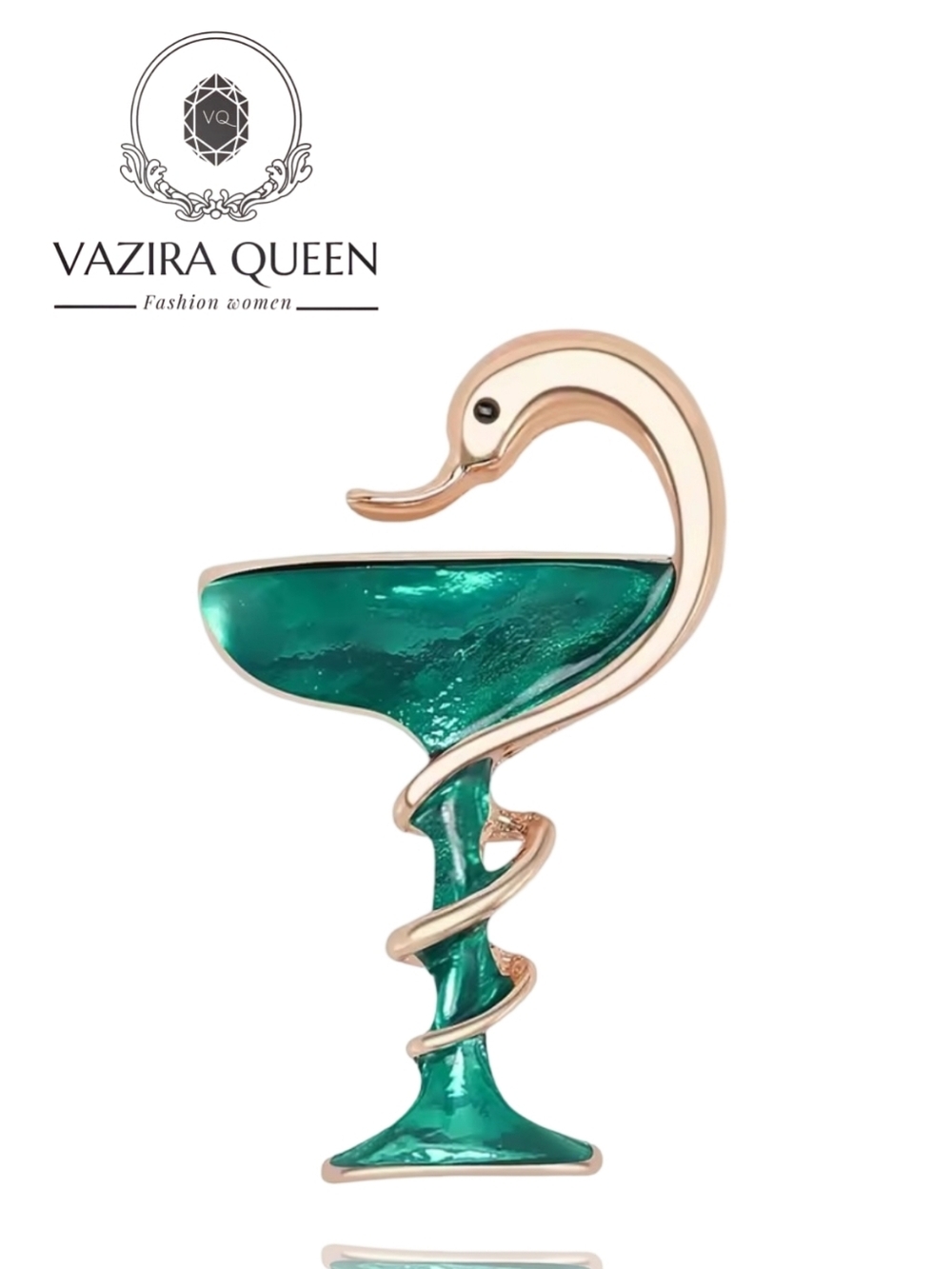 VQ Snake Trophy Cup Brooch